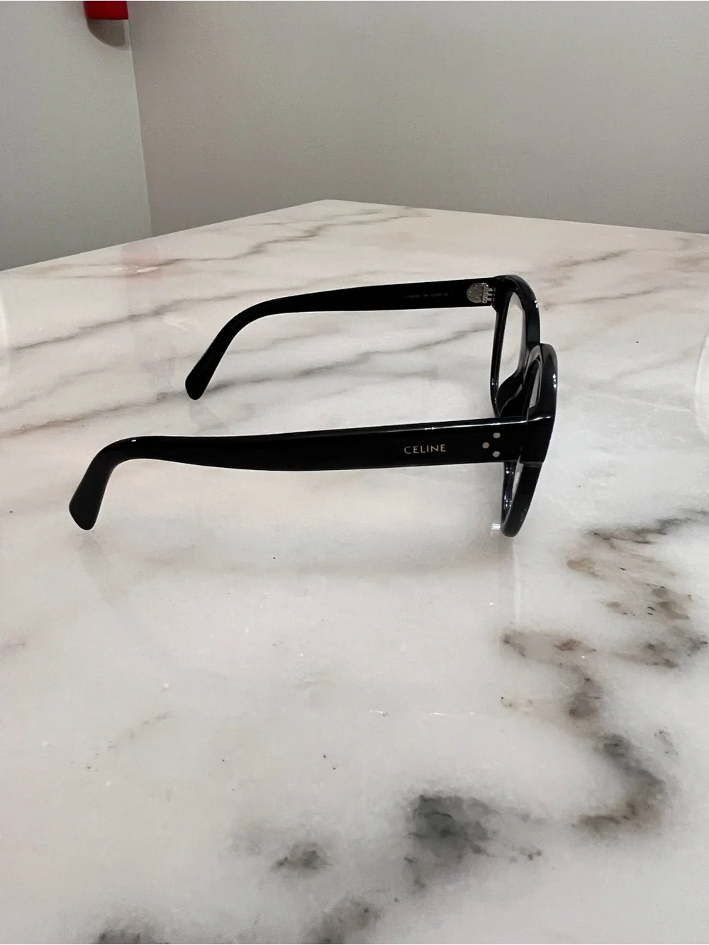 Celine Black Acetate Cat-Eye Optical Glasses